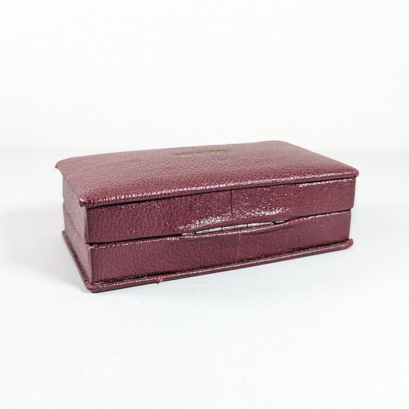 Vintage Art Deco Elgin Watch Display Box in red leather, heirloom watch - Picture 8 of 10